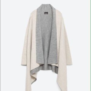 Zara Two-Toned Gray Beige Cardigan